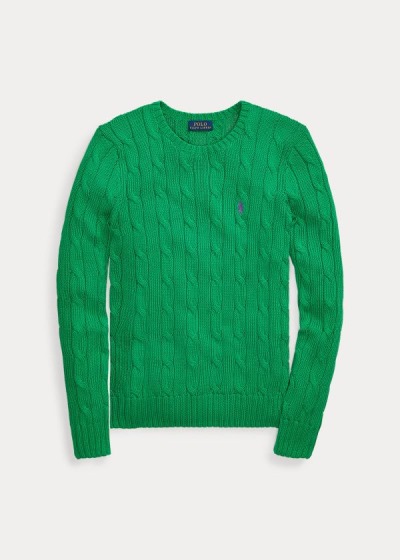 Sueter Polo Ralph Lauren Mujer Verdes - Cable-Knit Cotton - DIYOA7345